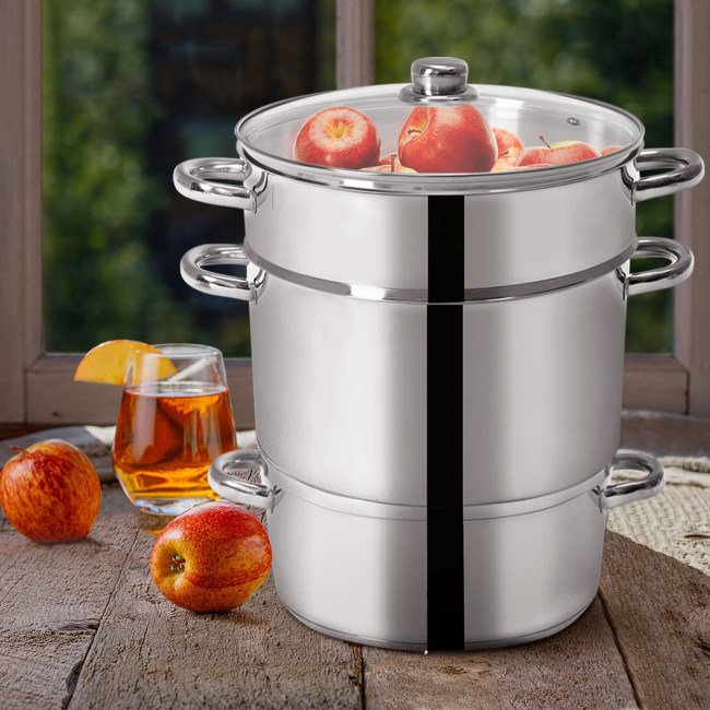 11-Quart Stainless Steel Fruit Juicer Steamer 11-Quart Stainless Steel Fruit Juicer Steamer